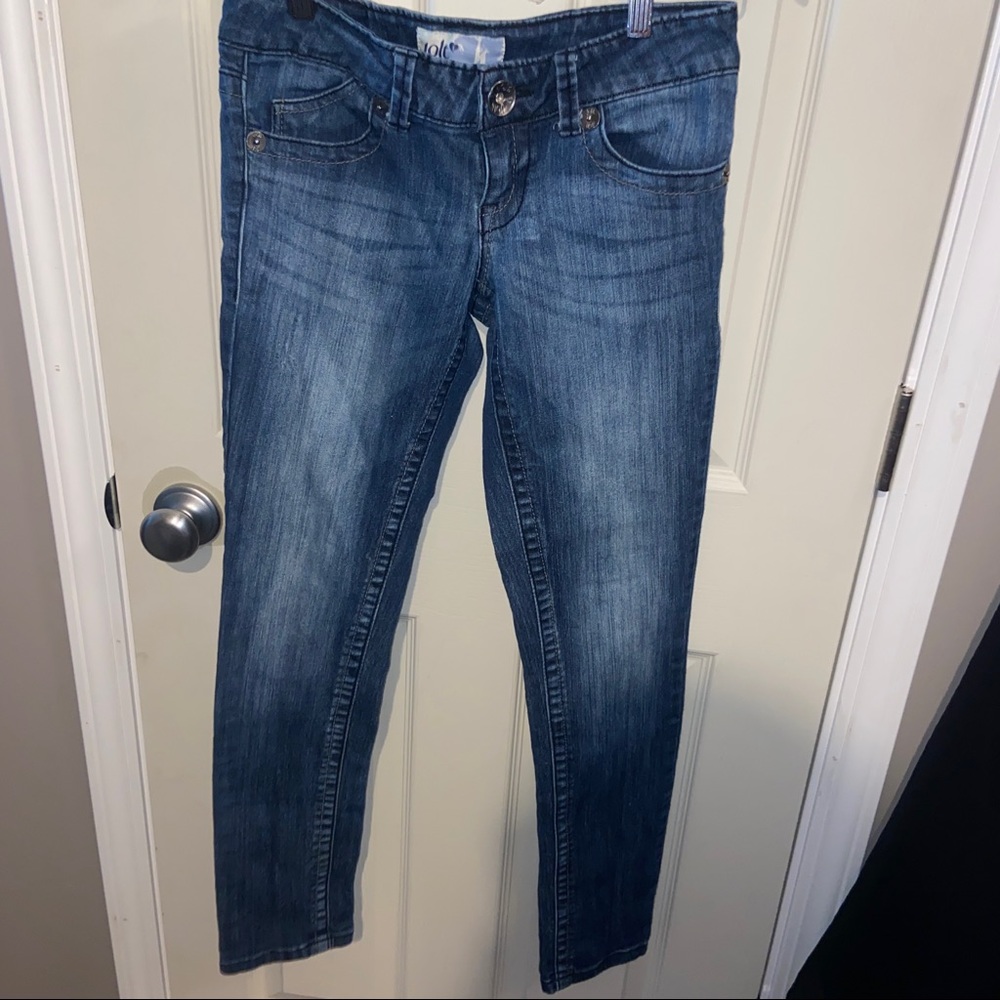 Jolt womens jeans dark blue size 5.